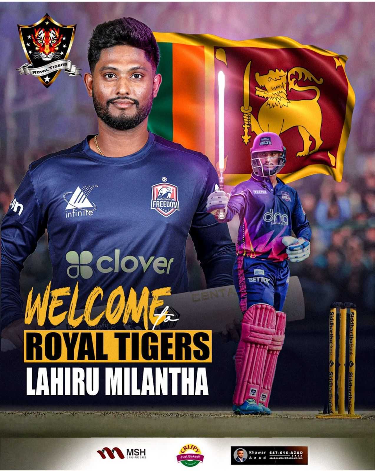 Lahiru Milantha — Sri Lanka International Batsman for Royal Tigers CC